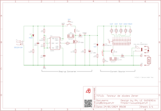 schéma du Testeur de diodes Zener